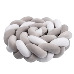 1-4M Baby Bed Bumper Handmade Knotted Braid Weaving Plush Crib Protector Infant Knot Pillow Baby Room Decor