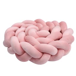 1-4M Baby Bed Bumper Handmade Knotted Braid Weaving Plush Crib Protector Infant Knot Pillow Baby Room Decor