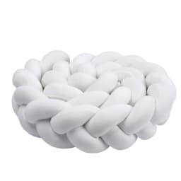 1-4M Baby Bed Bumper Handmade Knotted Braid Weaving Plush Crib Protector Infant Knot Pillow Baby Room Decor