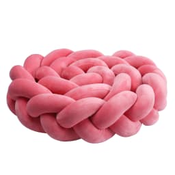 1-4M Baby Bed Bumper Handmade Knotted Braid Weaving Plush Crib Protector Infant Knot Pillow Baby Room Decor