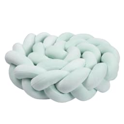 1-4M Baby Bed Bumper Handmade Knotted Braid Weaving Plush Crib Protector Infant Knot Pillow Baby Room Decor