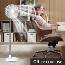 USB Foldable Portable Fan with 8inch 4 Speeds & Timing, Battery Operated Mini Floor Fan for Bedroom, Indoor or Outdoor,Table Fan