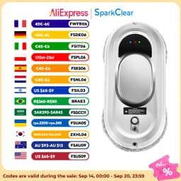 Electric Window Cleaning Robot 5600Pa Automatic & Remot Control Limpiacristales Vacuum Glass Washing Robot for Home Appliances