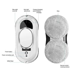 Electric Window Cleaning Robot 5600Pa Automatic & Remot Control Limpiacristales Vacuum Glass Washing Robot for Home Appliances