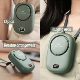 Portable Hanging Neck Fan Mini Cooling Waist Fans Bladeless USB Rechargeable Sports Cooler Fan 1800mAh For Outdoor Sports Travel