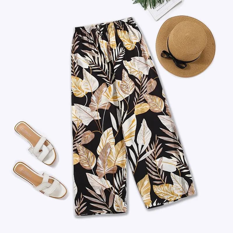 Women Casual Loose Wide Leg Cozy Pants Sweatpants Pants Summer Beach Pants High Stretch Elastic Waistband