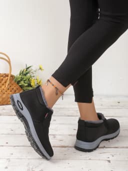 Women's Shoes, Winter Cotton Shoes with Fleece and Thickened Mid-Top, Warm and Casual Snow Boots