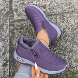 Women's Shoes, Winter Cotton Shoes with Fleece and Thickened Mid-Top, Warm and Casual Snow Boots