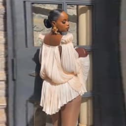 Satin Off Shoulder Pleated Mini Dress for Women Fashion Puff Sleeve Cinched Waist Prom Party Skirt 2026 NEW Summer Lady Dresses