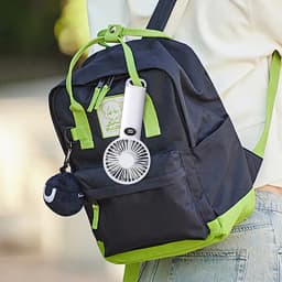 Portable Handheld Small Fan LCD Display with 6-Speed Wind Power Handheld/Vertical Multi-Purpose Small Fan