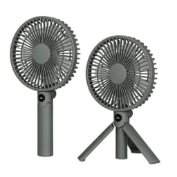 XIAOTREE Portable Handheld Rechargeable Fan LED Digital Display 180°Adjustable Rechargeable Fan 4 Speed Wind Camping Tripod Fan