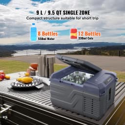 SucceBuy 8L to 75L Car Refrigerator Fridge Portable Icebox Single&Dual Zone w/Blue Tooth Temp Adjustable for Outdoor Camping RV