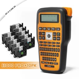 Industrial Label Printer E1000 PRO Portable Heat Shrink Tube Label Printer Compatible Brother HSE-231 HSE-631 for Marking Cable