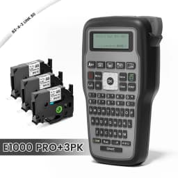 Industrial Label Printer E1000 PRO Portable Heat Shrink Tube Label Printer Compatible Brother HSE-231 HSE-631 for Marking Cable