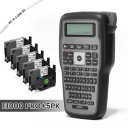 Industrial Label Printer E1000 PRO Portable Heat Shrink Tube Label Printer Compatible Brother HSE-231 HSE-631 for Marking Cable
