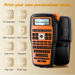 Industrial Label Printer E1000 PRO Portable Heat Shrink Tube Label Printer Compatible Brother HSE-231 HSE-631 for Marking Cable