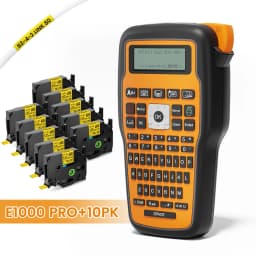 Industrial Label Printer E1000 PRO Portable Heat Shrink Tube Label Printer Compatible Brother HSE-231 HSE-631 for Marking Cable