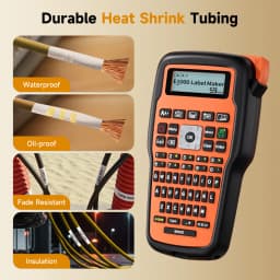 Industrial Label Printer E1000 PRO Portable Heat Shrink Tube Label Printer Compatible Brother HSE-231 HSE-631 for Marking Cable