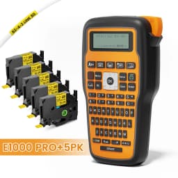 Industrial Label Printer E1000 PRO Portable Heat Shrink Tube Label Printer Compatible Brother HSE-231 HSE-631 for Marking Cable