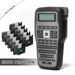 Industrial Label Printer E1000 PRO Portable Heat Shrink Tube Label Printer Compatible Brother HSE-231 HSE-631 for Marking Cable