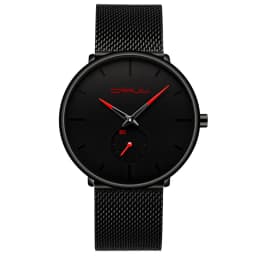 Men Watch CRRJU Watch Women Quartz Dress Watch for Men Dress Watches Fashion Unisex Ultra Thin Wristwatch Relojes Para Hombre