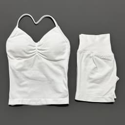 2 Pieces Sports Set Women Backless Tank Yoga Tops High Waist Scrunch Seamless Shorts Sport Gym Set Sportswear Workout Set