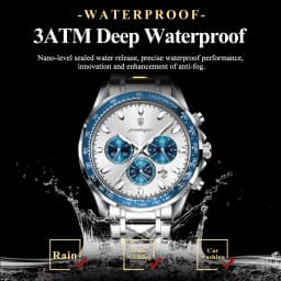 POEDAGAR Luxury Brand Men Watch Waterproof Luminous Stainless Steel Men's Watches Chronograph Date Quartz Business Watch For Man