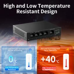 5 Port 2.5GbE Ethernet Switch Unmanaged 2.5Gbps Network Switch 1 Port 10Gb SFP+ Slot Home Lab Setup Switch Plug and Play