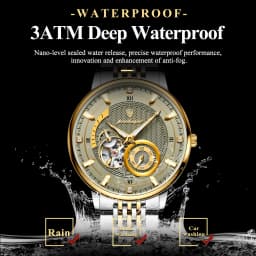 POEDAGAR Top Luxury Man Wristwatch Luminous Hollow Tourbillon Stainless Steel Men Clock Mechanical Automatic Men's Watches Reloj