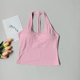 Sports Bra Women's V-neck Halter Neck Beautiful Back Push-up Yoga Vest Gym Top Outer Wear Running Shock-proof Fitness Bra Top