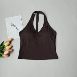 Sports Bra Women's V-neck Halter Neck Beautiful Back Push-up Yoga Vest Gym Top Outer Wear Running Shock-proof Fitness Bra Top