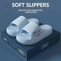 Women's Summer Home Slippers, Casual Open-Toe Slides, Thick Sole with Soft Inner Lining, Comfortable & Breathable, Mult