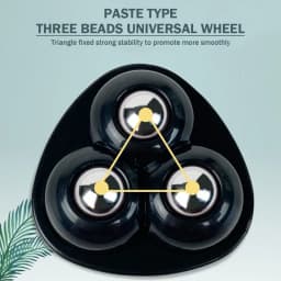 4pcs Paste Universal Wheel No Noise Self Adhesive Universal Pulley Rotating Wheels for Trash Can Bottom Kitchen Small Appliances