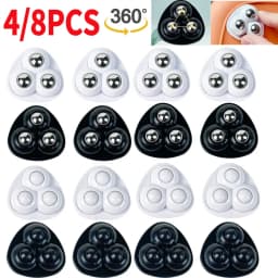 4pcs Paste Universal Wheel No Noise Self Adhesive Universal Pulley Rotating Wheels for Trash Can Bottom Kitchen Small Appliances
