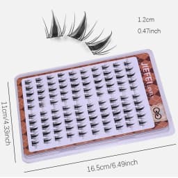 DIY Self-Adhesive Cluster Lashes 10 Rows/Box, Glue-Free Manga Style Sectioned Eyelashes Natural Look