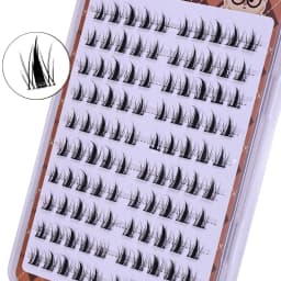 DIY Self-Adhesive Cluster Lashes 10 Rows/Box, Glue-Free Manga Style Sectioned Eyelashes Natural Look
