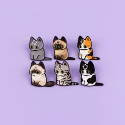 Loading... Cats Enamel Pin Cute Cartoon Animals Brooch Lapel Pins Badge on Backpack Clothing Accessories Fashion Jewelry Gifts