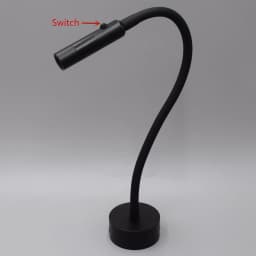 LED Flexible Hose Wall Lamp 1W 3W Book Reading Study Bedside Light Hotel Headboard Flexible Gooseneck Mini Spotlight With Switch