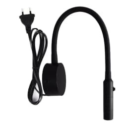 LED Flexible Hose Wall Lamp 1W 3W Book Reading Study Bedside Light Hotel Headboard Flexible Gooseneck Mini Spotlight With Switch