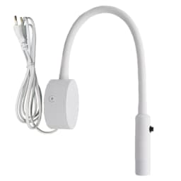 LED Flexible Hose Wall Lamp 1W 3W Book Reading Study Bedside Light Hotel Headboard Flexible Gooseneck Mini Spotlight With Switch