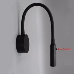 LED Flexible Hose Wall Lamp 1W 3W Book Reading Study Bedside Light Hotel Headboard Flexible Gooseneck Mini Spotlight With Switch