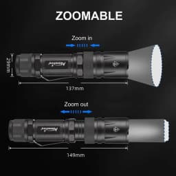4 in 1 Multicolor Zoom Led White/Red/Green/Blue Lighting Flashlight Outdoor Hunting Photographic Selfie Hiking Camping Totch