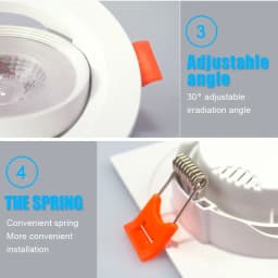 Embedded LED Downlight Angle Adjustable Ceiling Light Spotlights 3W 5W 7W 9W 12W Rotating AC220V 110V Indoor Lighting