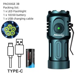 5x Led Mini Palm Small Flashlight Usb Rechargeable Portable Red Torch Home Outdoor Pocket Hiking Camping Magnet Work Car Repair