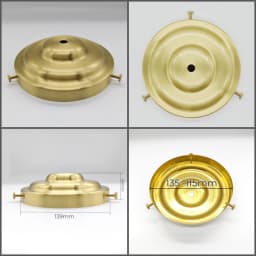 Brass Desk Lampshade Claw Polishing Lamp Base with 3 Holes Screws Ceiling Plate Customizable Processing of Copper Accessories