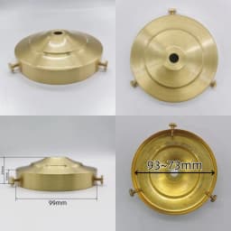 Brass Desk Lampshade Claw Polishing Lamp Base with 3 Holes Screws Ceiling Plate Customizable Processing of Copper Accessories