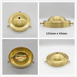 Brass Desk Lampshade Claw Polishing Lamp Base with 3 Holes Screws Ceiling Plate Customizable Processing of Copper Accessories