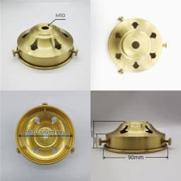 Brass Desk Lampshade Claw Polishing Lamp Base with 3 Holes Screws Ceiling Plate Customizable Processing of Copper Accessories