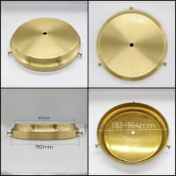 Brass Desk Lampshade Claw Polishing Lamp Base with 3 Holes Screws Ceiling Plate Customizable Processing of Copper Accessories