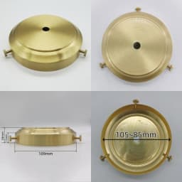 Brass Desk Lampshade Claw Polishing Lamp Base with 3 Holes Screws Ceiling Plate Customizable Processing of Copper Accessories